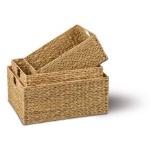 Shelf basket water hyacinth, approx. 45 x 35 x 20 cm