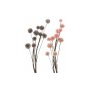 "Blossoms" branch, charming set of 2 with pink and aubergine-colored blossoms