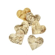 Birkenherz Natur 6cm 30 Stück Streudeko