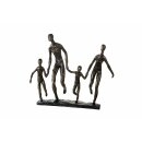 Skulptur "Familie", Poly, bronzefarben, ca. 35...