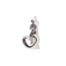 Figurine "Romance" blanc/argent,...