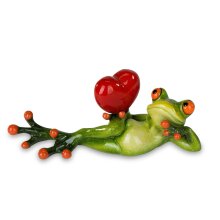 Frog with heart, about 16 cm - lying