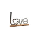 GILDE Alu Schriftzug "Love" auf Holzsockel I...