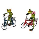 Frosch auf Fahrrad, ca. 16 x 17 cm