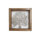 Wooden frame "Tree of life", approx. 20 x 20 cm