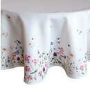 Round tablecloth with meadow flowers