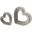 Herz "Grey", 2er Set