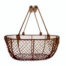 Decorative iron wire basket | antique brown
