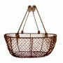 Decorative iron wire basket | antique brown