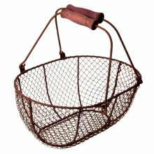 Drahtkorb | antikbraun 46x32x19 cm