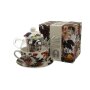 Tasse mit Glaskrug "White Roses"
