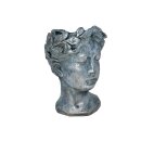 B&uuml;ste Keramik, antiksilbe, ca. 16 x 21 cm