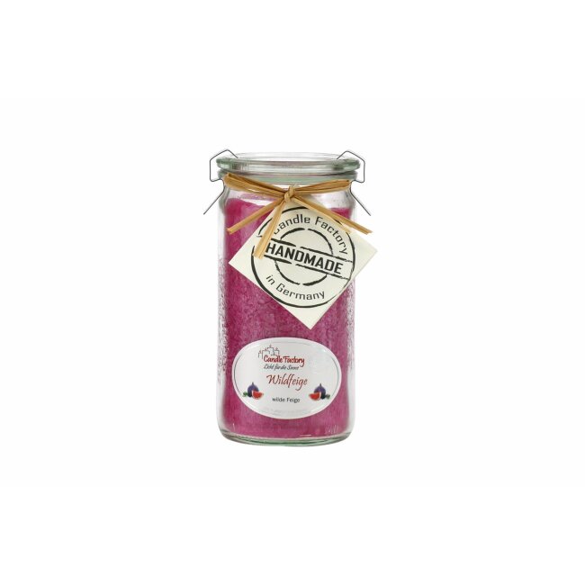 Candle Factory duftlys mini jumbo "vild figen", lilla-rød
