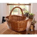 Ironing basket with braid pattern, solid willow natural,...