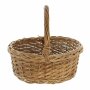 Ironing basket with braid pattern, solid willow natural, approx. 35 x 25 x 15 cm
