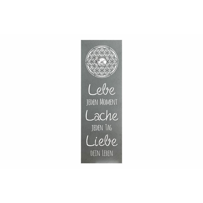 Metall Relief "Lebensblume", ca. 30 x 90 cm