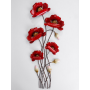 Branche murale "Coquelicot rouge", env. 66 cm