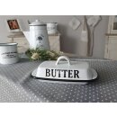 Butterdose aus Emaille, ca. 8 x 21 x 13 cm