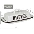 Butterdose aus Emaille, ca. 8 x 21 x 13 cm