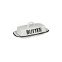 Enamel butter dish, approx. 8 x 21 x 13 cm