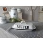 Butterdose aus Emaille, ca. 8 x 21 x 13 cm