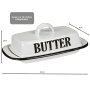 Butterdose aus Emaille, ca. 8 x 21 x 13 cm