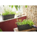 Plantekasse "Polyrattan", ca. 44 x 19 x 16 cm
