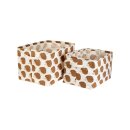 Storage box set of 2- hedgehog motif