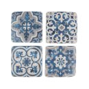 Dessous de verre "Mosaïque méditerranéenne Santorini", lot de 4