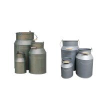 Milchkanne 3er Set, bronze oder natur