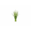 Gras Bund mit Blüten, grün/ weiß, ca. 70 cm