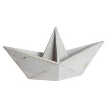Bateau en bois, blanc, env. 37 x 13 x 19 cm