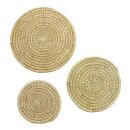 Sea grass coaster set of 3 diameter 31/26/22 cm