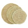 Sea grass coaster set of 3 diameter 31/26/22 cm