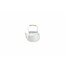 Tea kettle zinc, white, approx. 10 x 12 cm