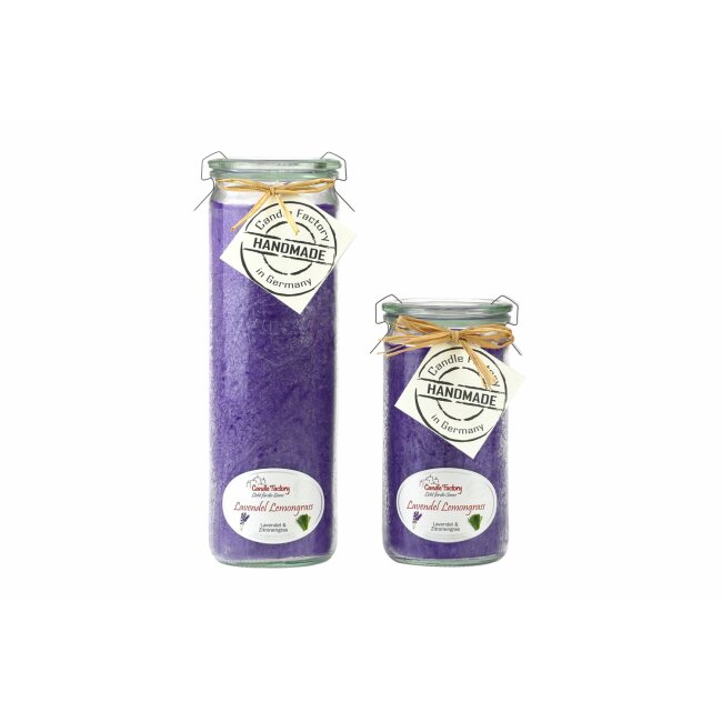 Candle Factory Duftkerze &quot;Lavendel-Lemongras&quot; Jumbo, violett