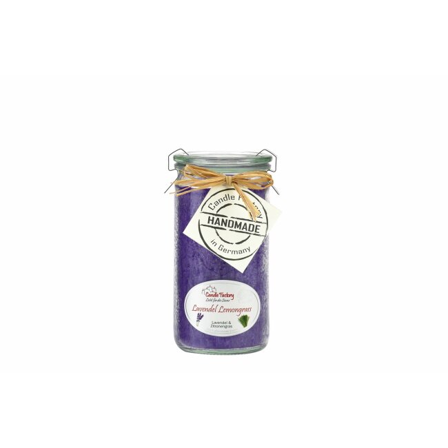 Candle Factory Duftkerze Mini-Jumbo "Lavendel-Lemongras", violett