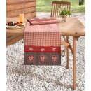 Chemin de table alpin style campagnard "Bonheur des Alpes", environ 40 x 150 cm 100% Plyester