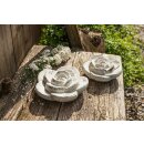 Cementblomst "Rose", sæt med 2, Ø ca. 15 og 19 cm