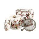 Mok met zeef "Vintage Flowers White-Egg", ca....