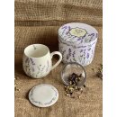 Tasse mit Sieb "Provance", ca. 430 ml
