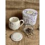 Tasse mit Sieb "Provance", ca. 430 ml
