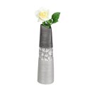 Vase, silber-grau, ca. 30 cm