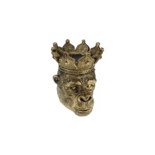 Monkey planter head Kong, gold, approx. 28.5 x 34.5 x 39.5 cm