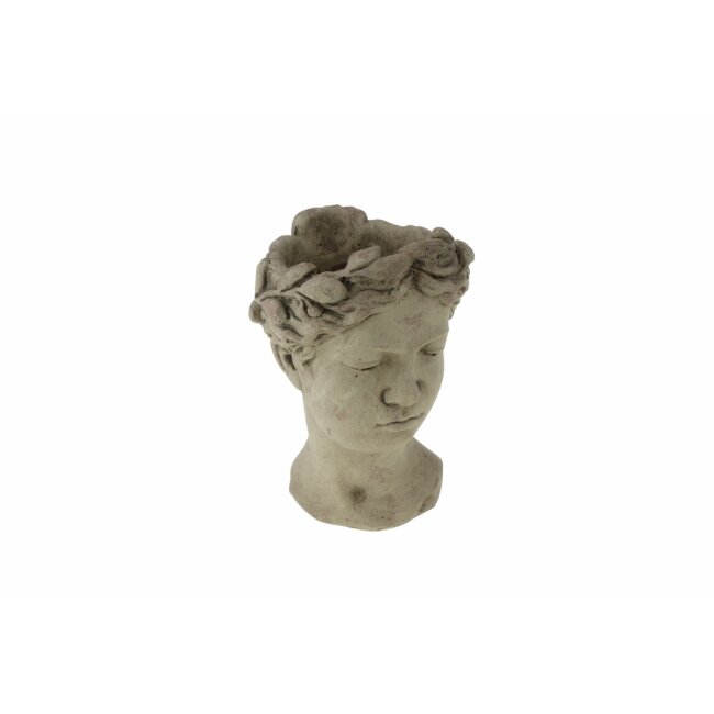 &Uuml;bertopf Julia, grau, Zement, ca. 17,3 x 25,7 cm