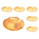 Schalen aus Pappelholz in Muschelform, ca. 20 cm, 6er-Set...