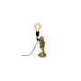 Table lamp monkey, gold, approx. 12 x 10.5 x 33.5 cm