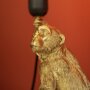 Table lamp monkey, gold, approx. 12 x 10.5 x 33.5 cm