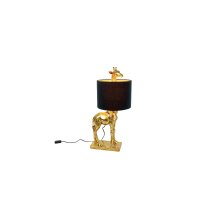 Lampe de table girafe Lucie, noir/or, env. 35 x 28 x 70 cm