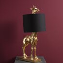 Giraffen-Tischleuchte Lucie, schwarz/ gold, ca. 35 x 28 x 70 cm